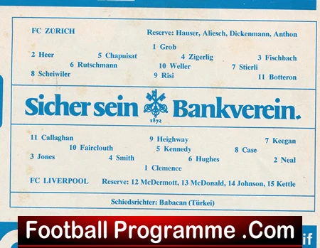 Zurich v Liverpool 1977 - European Cup - Image 3