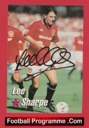 Manchester United Lee Sharpe Autographed Signed Picture Man Utd