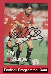 Manchester United Lee Sharpe Autographed Signed Picture Man Utd