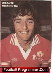 Manchester United Lou Macari Autograph Signed Picture Man Utd