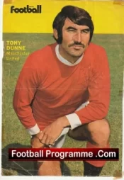 Manchester United Tony Dunne Autograph Signed Picture Man Utd 1960s