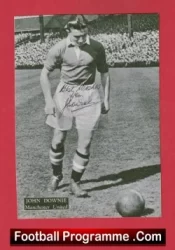 Manchester United John Downie Autograph Signed Picture Man Utd 1940s