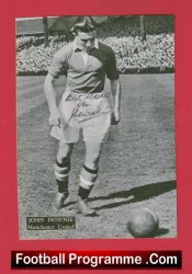 Manchester United John Downie Autograph Signed Picture Man Utd 1940s