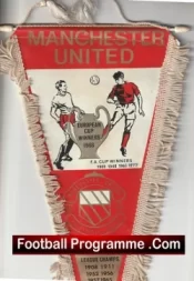 Manchester United Pennant Flag Man Utd Honours 1967