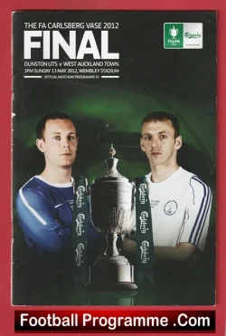  Sholing v West Auckland 2014 - FA Vase Cup Final Wembley Football Programme .COM Football Programmes Memorabilia