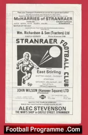 Stranraer v East Stirling 1977 – Football Programmes