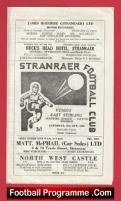 Stranraer v East Stirling 1969 – Football Programme