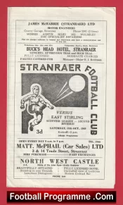 Stranraer v East Stirling 1969 – Football Programme