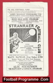 Stranraer v Montrose 1975 – Football Programmes