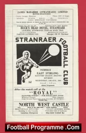 Stranraer v East Stirling 1966 – Football Programme