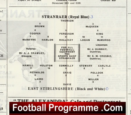 Stranraer v East Stirling 1966 - Football Programme - Image 3