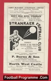 Stranraer v Queen Of The South 1964 – Football Programmes QOS