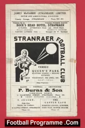 Stranraer v Queens Park 1961 – Football Programme
