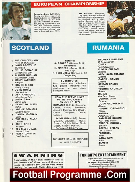 Scotland v Romania 1975 - Rumania - Image 3