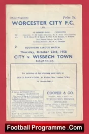 Worcester City v Wisbech Town 1958 – 1950s