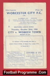 Worcester City v Wisbech Town 1958 – 1950s