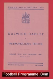 Dulwich Hamlet v Metropolitan Police 1946 – 1940s Programme