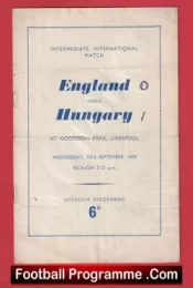 England v Hungary 1959 – Under 23 Everton + Bobby Charlton