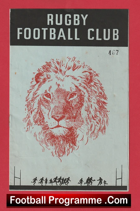 Rugby v Leicester 1954 - 1950s Rugby Programme - Image 2