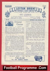 Leyton Orient v Fulham 1954