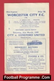 Worcester City v Hereford United 1959