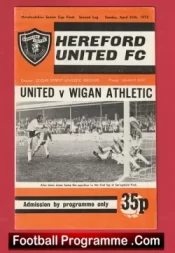 Hereford United v Wigan Athletic 1972 – Senior Cup Final David Icke