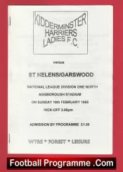 Kidderminster Harriers Ladies v St Helens Garswood 1995 – Womens Football