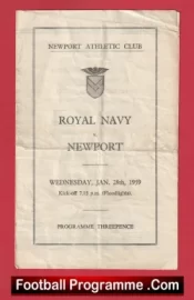 Newport Rugby v Royal Navy 1959 – Rugby Programme