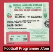 Ireland v Macedonia 1999 – Football Ticket