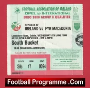 Ireland v Macedonia 1999 – Football Ticket