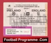 Ireland v England 1990 – Football Ticket