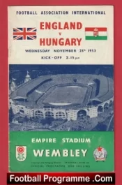 England v Hungary 1953 – Famous Match Wembley + Booklet