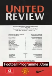 Manchester United v Aston Villa 2002 – Reserves Match