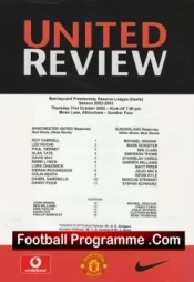 Manchester United v Sunderland 2002 – Reserves Match