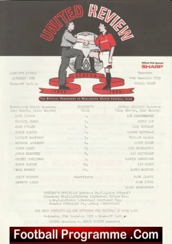  Manchester United v Newcastle United 1996 - Reserves Match Football Programme .COM Football Programmes Memorabilia