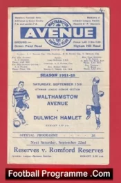 Walthamstow Avenue v Dulwich Hamlet 1951 – 1950s