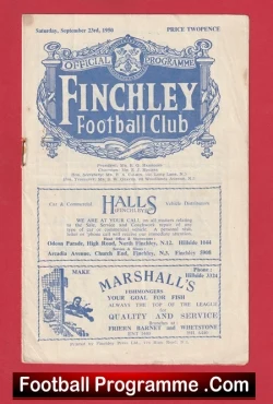 Finchley v Cambridge Town 1950 - Athenian League