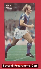 Ipswich Town Mick Mills Autograph Signed Football Picture