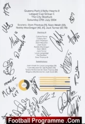 Queens Park Football Club Multi Autographed Signed Team Sheet 2024 2025
