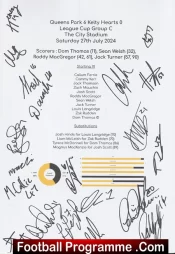 Queens Park Football Club Multi Autographed Signed Team Sheet 2024 2025
