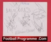 Fulham Football Club Multi Autographed Signed Sheets 1990s