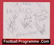 Fulham Football Club Multi Autographed Signed Sheets 1990s