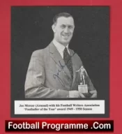 Arsenal Joe Mercer Autographed Signed Football Picture 1950