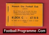 Norwich City Season Ticket Book LMTB 1966 – 1967
