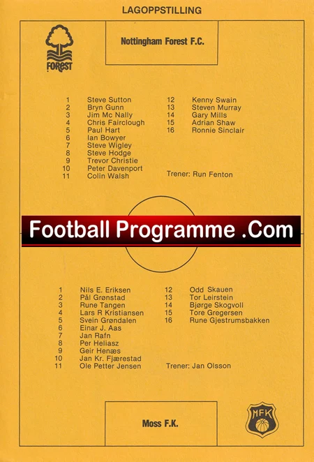 Moss FK v Nottingham Forest 1984 - Friendly Game Norway - Image 3