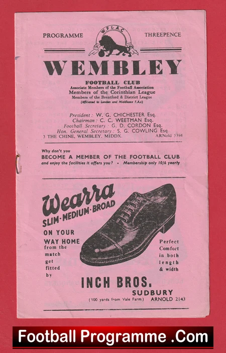 Wembley v Dorking 1962 - Reserves Match - Image 2