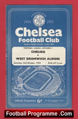  Chelsea v Manchester United 1951 - Man Utd 1950s Plus Articles Football Programme .COM Football Programmes Memorabilia