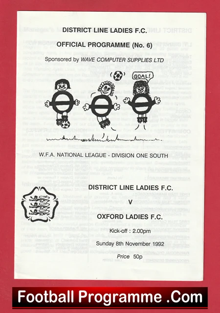 District Line Ladies v Oxford 1992 - Womens Football - Image 2