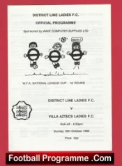 District Line Ladies v Aston Villa Aztecs 1992 – Womens Football
