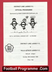 District Line Ladies v Aston Villa Aztecs 1992 – Womens Football